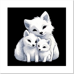 Fox Mum & Kids Posters and Art